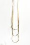 Stainless Steel Gold 3 Rows Italian Chain Women's Necklace - 2