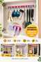 Adhesive Organizer Hanger with 10 Hooks Behind Kitchen Cabinet - Movable Ladle and Storage Hanging Hanger