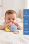 Cute Elephant Teether with Wooden Ring Green