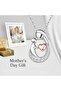 Heart Pendant Necklace,Mother and Child Holding Hands Design,Adjustable Chain - 3