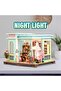 Tailor Shop DIY Miniature Wooden Dollhouse Kit with LED Light,3D Puzzle Craft for Grown-up and Teens - 4