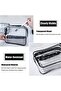 3-Pack TSA-Approved Clear Toiletry Bags,Quart-Size Travel Makeup and Cosmetic Bags,Black - 3