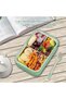 Bento Lunch Box for Kids and Grown-up,1400ml 3-Compartment Meal Container with Spoon and Fork,Sage Green - 7