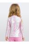Uv Protection Girls' Swimsuit T-Shirt Uvp+50 Factor Protection Long Sleeve Mermaid - 2