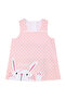 Rabbit Appliqué Girls' Pink Navy Summer T-Shirt Tunic Leggings Set - 5