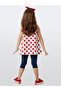 Polka Dot Lily Girl's Summer T-Shirt Tunic Leggings Set - 2