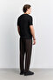 Men's Black Crew Neck Easy-Ironing Wrinkle-Resistant Regular Fit Knitwear T-Shirt A62Y5003 - 5