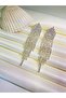 Women's Karya Model Dangle Stone Sparkle Evening Dress Earrings Daily Wedding Engagement - 6