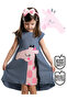 Pink Giraffe Girls' Dress + Headband