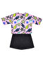 Star and Lightning Girl's Summer T-Shirt Denim Shorts Set - 4