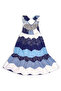 Girl's Long Dress %100 Cotton Poplin Navy Blue White Spring Summer Season 5-10 Years - 5