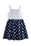 Lily Girl's Polka Dot Navy Blue Dress - 4