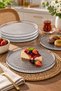 Marseille Glass 21 cm Cake-Dessert Plate Set of 6 Transparent•• Black Edged••Luxury Cake Set Cake Plate Wedding Guest Plate Glass Plate Serving Plate Gift Glass Plate Serving Plate Glass Kitchen Plate