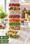Set of 8 2 Lt Transparent Storage Containers with Fixed Lids - Rectangular Food Organizer Box