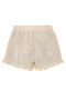 Happy Rabbit Ruffled Girl's Summer T-Shirt Glitter Shorts Set - 8