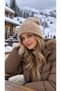 Beige Stone Embroidered Women's Beret