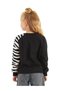 Ruffled Zebra Girl's Black Long Sleeve Sweatshirt - 2