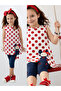 Polka Dot Lily Girl's Summer T-Shirt Tunic Leggings Set
