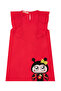 Ruffled Nib Girl's Red Summer Evening Dress - 3