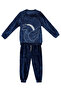 Navy Blue Velvet Unicorn Girl's Tracksuit - 3
