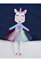Lilycorn Navy Blue Girls' Tulle Dress with Elastic Sleeves - 5