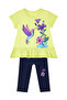Bee Hummingbird Girls Summer Ruffle T-Shirt Leggings Set - 3