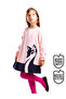 Elegant Ceylan Girl's Woven Pink Winter Dress