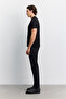 Men's Black Crew Neck Cotton Easy-Iron Regular Fit T-Shirt A62Y1022 - 3