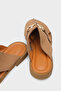 Vivyanne Genuine Leather Flat Heeled Women's Sabo Slippers - 5