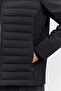 Men's Black Duck down Hooded Collar Water Repellent Comfort Fit Coat A62Y6187 - 3