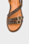 Griselda Genuine Leather Metal Studded Strappy Flat Heel Women's Sandals - 2