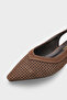 Sharyl Suede Mesh Genuine Leather Pointed Toe Flat Heeled Casual Women's Shoes - 4