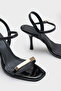 Reggi Buckled Metal Single-Strap Mid-Heel Women’s Ankle-Strap Shoes - 5