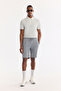 Men's Gray Elastic Waist Water Repellent Technical Fabric Relaxed Fit Shorts A61Y3655 - 7