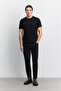 Men's Black Crew Neck Cotton Easy-Iron Regular Fit T-Shirt A62Y1022 - 6