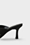 Sissy Genuine Leather Lined Blunt Toe Cross-Strapped Medium Heeled Stylish Women's Shoes Slipper - 3
