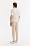 Men's Ecru Polo Collar Buttonless Textured Knitwear Regular Fit T-Shirt A61Y5033 - 4