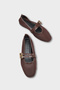 June Buckle Double Strap Mesh Round Toe Flat Heeled Casual Women's Ballerinas - 4