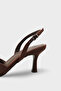 Roxana Genuine Leather Lined Stylish Women's Shoes with Blunt Toe, Crossed Straps and Medium Heels - 3