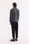 Men's Anthracite Classic Collar Suede Textured Seasonal Comfort Fit Coat A61Y6003 - 5