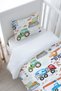 Baby Size (Without Sheets) Duvet Cover Set 100X150 cm - Iconic Series - Colorful Construction Equipment - 3
