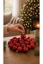 Christmas Tree Decoration 4 cm Red Ball 12 Pieces Red Colored Cici Ball - 7