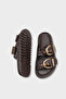 Abbie Flat Heels Metal Buckle Pack Comfort Women's Slipper - 5