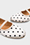 Cathryn Buckle-Strapped Polka Dot Women's Ballerinas - 3