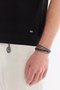 Men's Black Polo Neck Soft Touch Regular Fit Knitwear T-Shirt A61Y5046 - 3