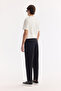 Men's Black Ribbed Detailed Knitted Diagonal Relaxed Fit Trousers A61Y3063 - 3