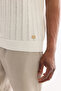 Men's Ecru Polo Collar Buttoned Soft Touch Regular Fit Knitwear T-Shirt A61Y5020 - 3