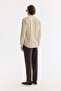 Men's Beige Apaj Collar Striped Gofreli Comfort Fit Shirt A61Y2201 - 5