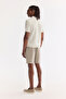 Men's Ecru Polo Collar Buttoned Soft Touch Regular Fit Knitwear T-Shirt A61Y5020 - 5
