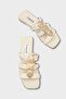 Rebekah Flat-Toe Comfortable Women's Slippers with Metal Accessories and Short Heels - 2